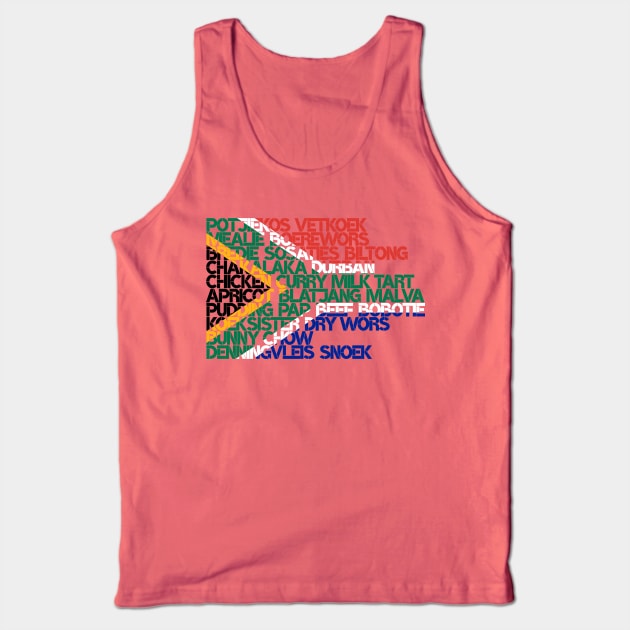 South Africa Food Map Tank Top by BraaiNinja